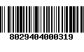 Código de Barras 8029404000319