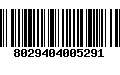 Código de Barras 8029404005291