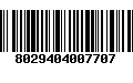 Código de Barras 8029404007707