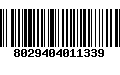 Código de Barras 8029404011339