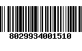 Código de Barras 8029934001510