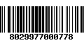 Código de Barras 8029977000778