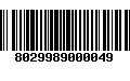 Código de Barras 8029989000049