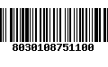 Código de Barras 8030108751100