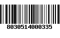 Código de Barras 8030514000335