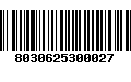 Código de Barras 8030625300027