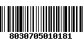 Código de Barras 8030705010181