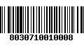 Código de Barras 8030710010008