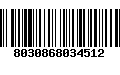 Código de Barras 8030868034512