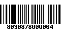 Código de Barras 8030878000064