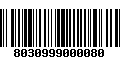 Código de Barras 8030999000080