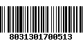 Código de Barras 8031301700513