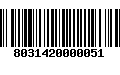 Código de Barras 8031420000051