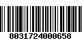 Código de Barras 8031724000658