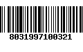 Código de Barras 8031997100321