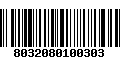 Código de Barras 8032080100303