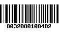 Código de Barras 8032080100402