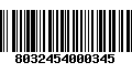 Código de Barras 8032454000345