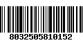 Código de Barras 8032505810152