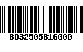 Código de Barras 8032505816000