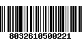 Código de Barras 8032610500221