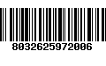 Código de Barras 8032625972006
