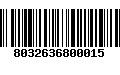 Código de Barras 8032636800015