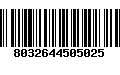 Código de Barras 8032644505025