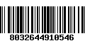 Código de Barras 8032644910546