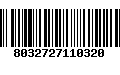Código de Barras 8032727110320
