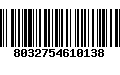 Código de Barras 8032754610138