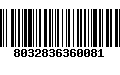 Código de Barras 8032836360081