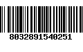 Código de Barras 8032891540251