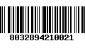Código de Barras 8032894210021