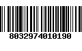 Código de Barras 8032974010190