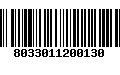 Código de Barras 8033011200130