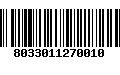 Código de Barras 8033011270010