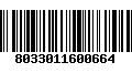 Código de Barras 8033011600664