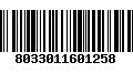 Código de Barras 8033011601258