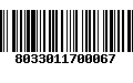 Código de Barras 8033011700067