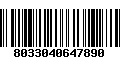 Código de Barras 8033040647890