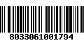 Código de Barras 8033061001794