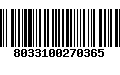 Código de Barras 8033100270365