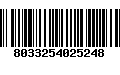 Código de Barras 8033254025248