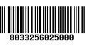 Código de Barras 8033256025000