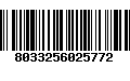 Código de Barras 8033256025772