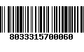 Código de Barras 8033315700060