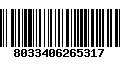 Código de Barras 8033406265317