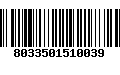 Código de Barras 8033501510039