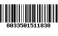 Código de Barras 8033501511838